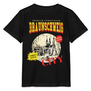 Braunschweig Germany City Skyline Vintage - Stanley/Stella MINI CREATOR Kids’ T-Shirt - black - Front - Mikhail (115cm)