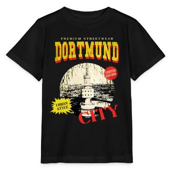 Dortmund Germany City Skyline Vintage Retro - Stanley/Stella MINI CREATOR Kids’ T-Shirt - black - Front - Mikhail (115cm)