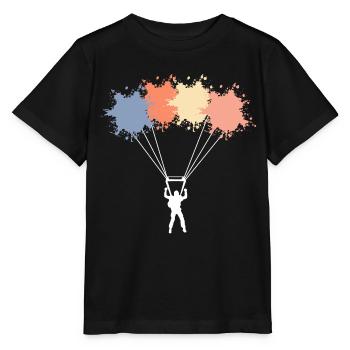 Nice Paragliding Shirt For Para-glider Flying - Stanley/Stella MINI CREATOR Kids’ T-Shirt - black - Front - Mikhail (115cm)