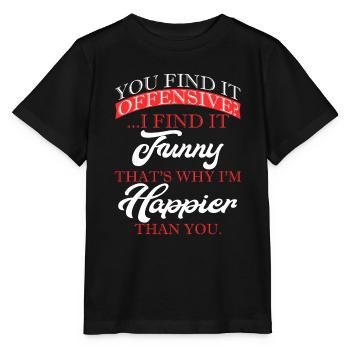 Du findest es beleidigend Ich finde es lustig, deshalb - Stanley/Stella Kinder T-Shirt MINI CREATOR  - Schwarz - Vorne - Mikhail (115cm)