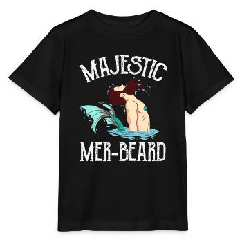 Fish Facial Hear Beard Mustache Collection - Stanley/Stella MINI CREATOR Kids’ T-Shirt - black - Front - Mikhail (115cm)