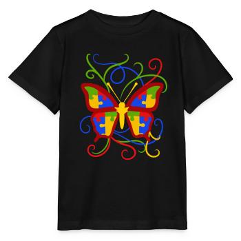 High heels for butterfly lovers and design - T-shirt bio MINI CREATOR Stanley/Stella Enfant - noir - Devant - Mikhail (115cm)