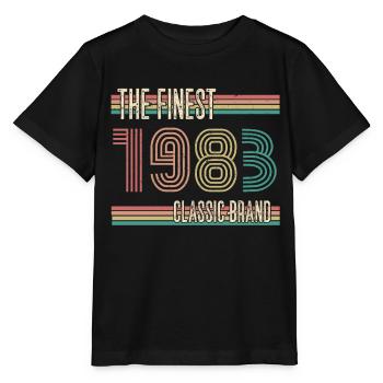 ST 1983 La plus belle marque classique - T-shirt bio MINI CREATOR Stanley/Stella Enfant - noir - Devant - Mikhail (115cm)