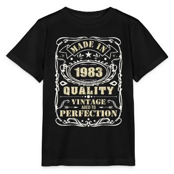Qualité Made in 1983 - T-shirt bio MINI CREATOR Stanley/Stella Enfant - noir - Devant - Mikhail (115cm)