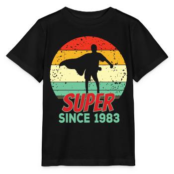 Super depuis 1983 - T-shirt bio MINI CREATOR Stanley/Stella Enfant - noir - Devant - Mikhail (115cm)