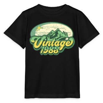 Millésime 1983 - amoureux de la nature - T-shirt bio MINI CREATOR Stanley/Stella Enfant - noir - Devant - Mikhail (115cm)
