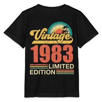 Millésime 1983 édition limitée - T-shirt bio MINI CREATOR Stanley/Stella Enfant - noir - Devant - Mikhail (115cm)