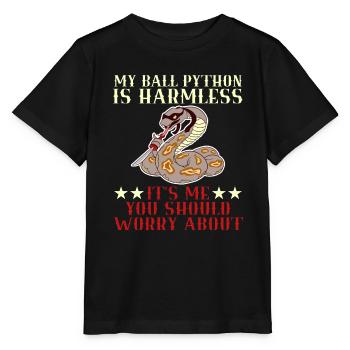 Wilde Tiere König Kobra Phyton ist harmlos es ist - Stanley/Stella Kinder T-Shirt MINI CREATOR  - Schwarz - Vorne - Mikhail (115cm)
