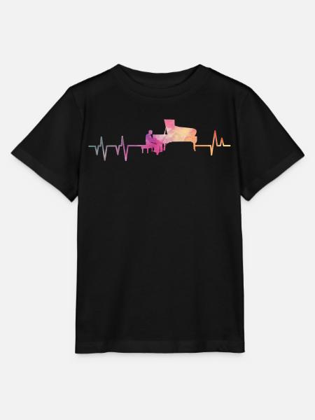 Tolles Geschenk-Shirt für Musiker "Piano" T-Shirt - Stanley/Stella Kinder T-Shirt MINI CREATOR  - Schwarz