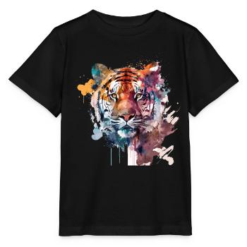 tigre - T-shirt bio MINI CREATOR Stanley/Stella Enfant - noir - Devant - Mikhail (115cm)