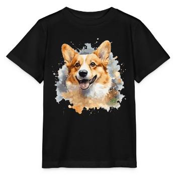Corgi - Stanley/Stella Kinder T-Shirt MINI CREATOR  - Schwarz - Vorne - Mikhail (115cm)