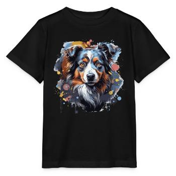 Australian Shepherd - Stanley/Stella MINI CREATOR Kids’ T-Shirt - black - Front - Mikhail (115cm)