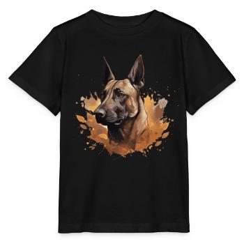 Belgian Shepherd Malinois - Stanley/Stella MINI CREATOR Kids’ T-Shirt - black - Front - Mikhail (115cm)