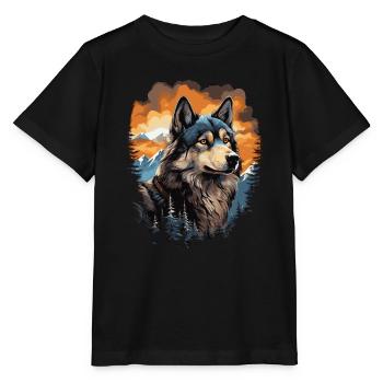 Alaskan Malamute dog - Stanley/Stella MINI CREATOR Kids’ T-Shirt - black - Front - Mikhail (115cm)
