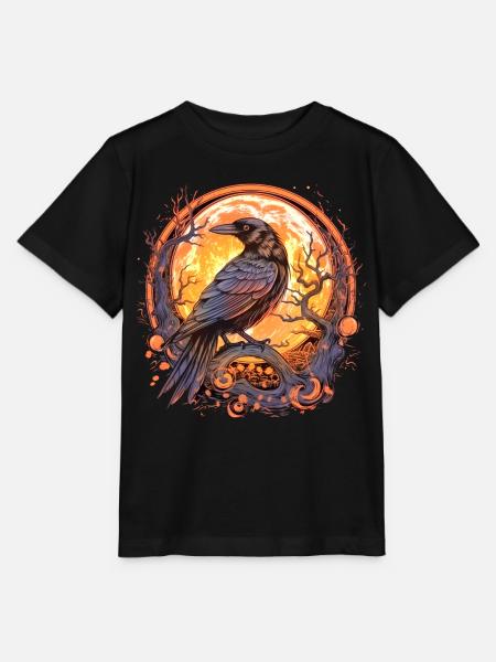 Rabe, Vollmond, keltisch, nordisch, Pagan, Vogel, - Stanley/Stella Kinder T-Shirt MINI CREATOR  - Schwarz