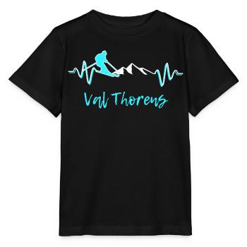 Skifahren Val Thorens - Stanley/Stella Kinder T-Shirt MINI CREATOR  - Schwarz - Vorne - Mikhail (115cm)