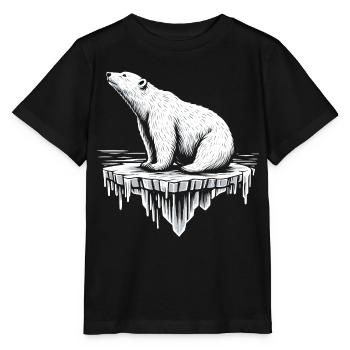 Ours polaire sur la banquise - T-shirt bio MINI CREATOR Stanley/Stella Enfant - noir - Devant - Mikhail (115cm)