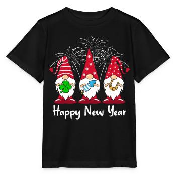 Happy New Year Secret Santa - Stanley/Stella MINI CREATOR Kids’ T-Shirt - black - Front - Mikhail (115cm)