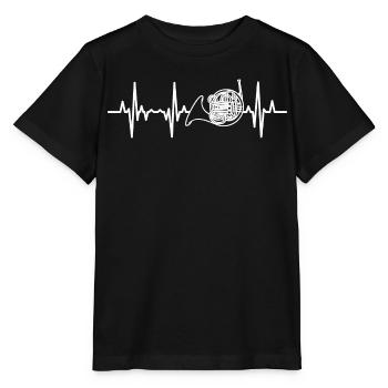 Waldhorn Herzklopfen - Stanley/Stella Kinder T-Shirt MINI CREATOR  - Schwarz - Vorne - Mikhail (115cm)