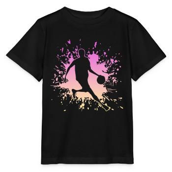 Bball, Streetball, Basketball - Stanley/Stella Kinder T-Shirt MINI CREATOR  - Schwarz - Vorne - Mikhail (115cm)