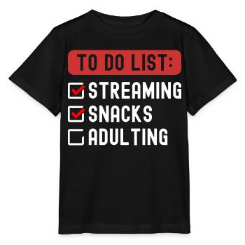 To Do List Adulting - Stanley/Stella MINI CREATOR Kids’ T-Shirt - black - Front - Mikhail (115cm)
