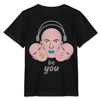 Be You Kissing Mouth Casque Cadeau - T-shirt bio MINI CREATOR Stanley/Stella Enfant - noir - Devant - Mikhail (115cm)