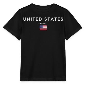 Flagge der Vereinigten Staaten - Stanley/Stella Kinder T-Shirt MINI CREATOR  - Schwarz - Vorne - Mikhail (115cm)