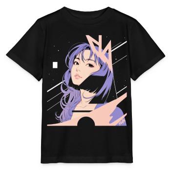 Weltraum-Nostalgie ✨ - Stanley/Stella Kinder T-Shirt MINI CREATOR  - Schwarz - Vorne - Mikhail (115cm)