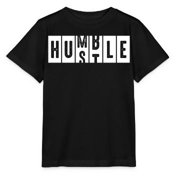 Humble Hustle Distressed Schriftzug - Stanley/Stella Kinder T-Shirt MINI CREATOR  - Schwarz - Vorne - Mikhail (115cm)