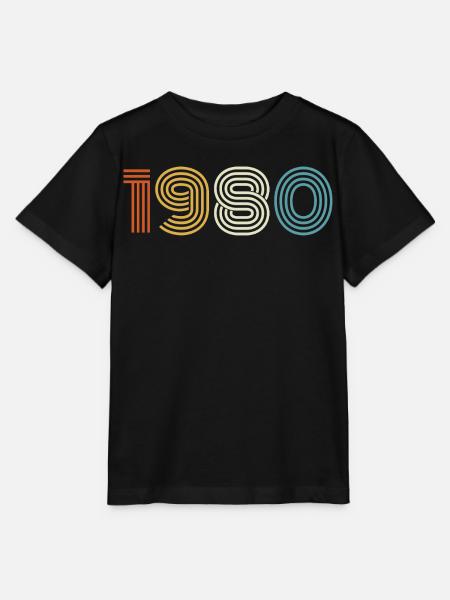 1980 Gift 1980 Vintage 1980's - Stanley/Stella MINI CREATOR Kids’ T-Shirt - black
