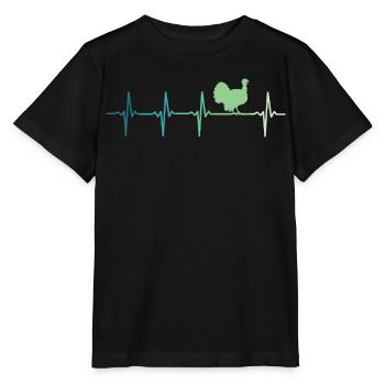 turkey heartbeat turkey - Stanley/Stella MINI CREATOR Kids’ T-Shirt - black - Front - Mikhail (115cm)