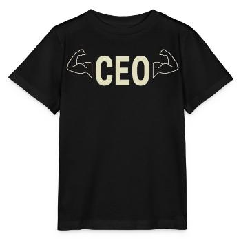 PDG Manager Design Travailleurs indépendants et freelances - T-shirt bio MINI CREATOR Stanley/Stella Enfant - noir - Devant - Mikhail (115cm)