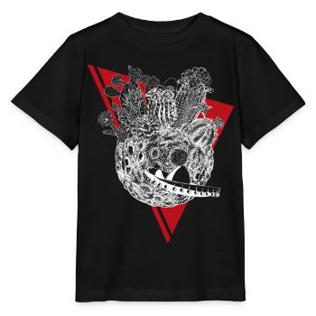 Planet der Kakteen in Weiß - Stanley/Stella Kinder T-Shirt MINI CREATOR  - Schwarz - Vorne - Mikhail (115cm)