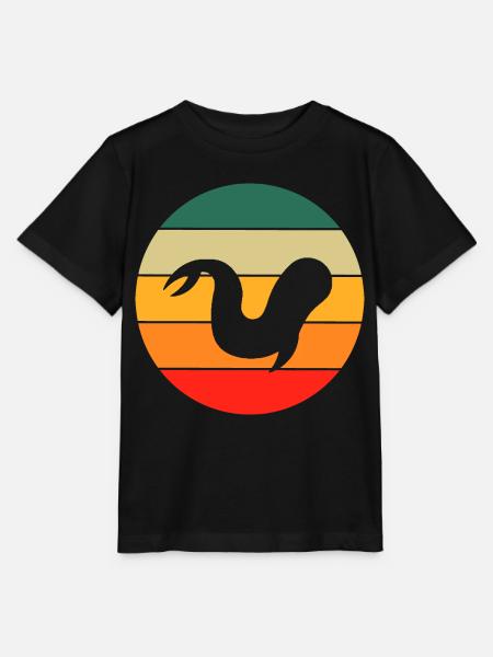 Retro Beluga Wal - Stanley/Stella Kinder T-Shirt MINI CREATOR  - Schwarz