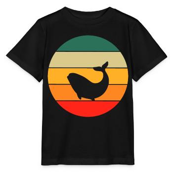 Ocean Animal Sea Animal Gift Retro Whale - Stanley/Stella MINI CREATOR Kids’ T-Shirt - black - Front - Mikhail (115cm)