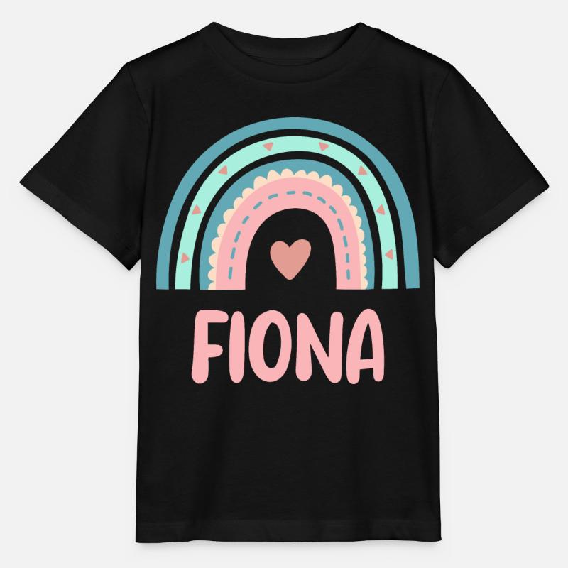 Fiona Name Regenbogen Baby - Stanley/Stella Kinder T-Shirt MINI CREATOR - Schwarz