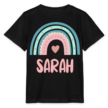 Sarah Name Rainbow Baby - Stanley/Stella MINI CREATOR Kids’ T-Shirt - black - Front - Mikhail (115cm)