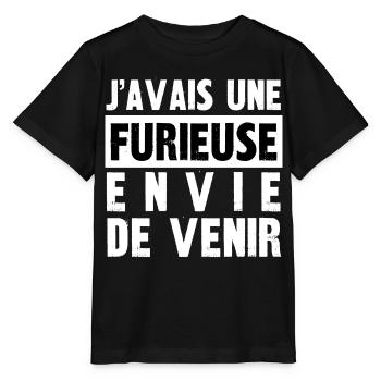 furieuse envie de venir - T-shirt bio MINI CREATOR Stanley/Stella Enfant - noir - Devant - Mikhail (115cm)