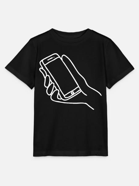 Smartphone Hand - Stanley/Stella Kinder T-Shirt MINI CREATOR - Schwarz