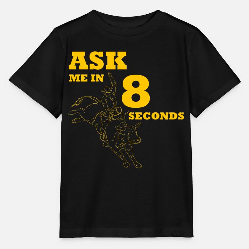 Stierreitender Cowboy - Stanley/Stella Kinder T-Shirt MINI CREATOR  - Schwarz