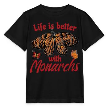 Das Leben ist besser mit Monarchen - Stanley/Stella Kinder T-Shirt MINI CREATOR  - Schwarz - Vorne - Mikhail (115cm)
