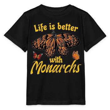 Das Leben ist besser mit Monarchen - Stanley/Stella Kinder T-Shirt MINI CREATOR  - Schwarz - Vorne - Mikhail (115cm)