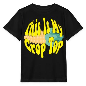Citations agricoles drôles C’est mon agriculteur Crop Top - T-shirt bio MINI CREATOR Stanley/Stella Enfant - noir - Devant - Mikhail (115cm)