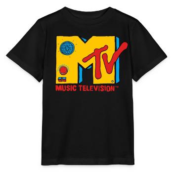 MTV Music Television Radio-Logo - Stanley/Stella Kinder T-Shirt MINI CREATOR  - Schwarz - Vorne - Mikhail (115cm)
