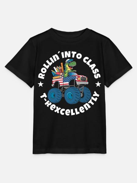 Trex Einschulung - Stanley/Stella Kinder T-Shirt MINI CREATOR  - Schwarz