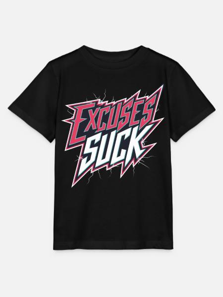 Excuses Suck 14 - Stanley/Stella Kinder T-Shirt MINI CREATOR - Schwarz