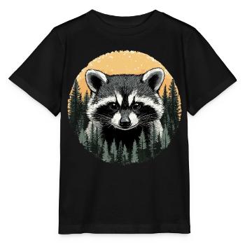 Raton laveur dans le district forestier - T-shirt bio MINI CREATOR Stanley/Stella Enfant - noir - Devant - Mikhail (115cm)