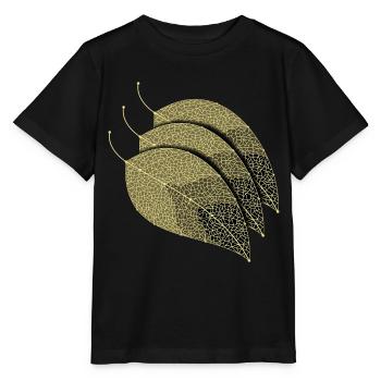 Blätter Dekorativ - Stanley/Stella Kinder T-Shirt MINI CREATOR  - Schwarz - Vorne - Mikhail (115cm)