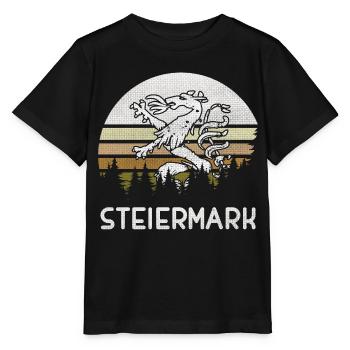 Styria Pride: Love of the homeland in a retro look - Stanley/Stella MINI CREATOR Kids’ T-Shirt - black - Front - Mikhail (115cm)