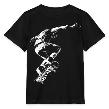 Skater Boy Fly High Street Art - Stanley/Stella MINI CREATOR Kids’ T-Shirt - black - Front - Mikhail (115cm)